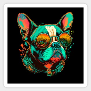 French Bulldog In Sunglassess Sticker